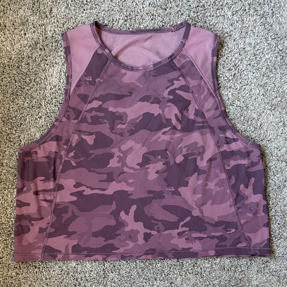 lululemon athletica Sculpt Cropped Camo Tank Top